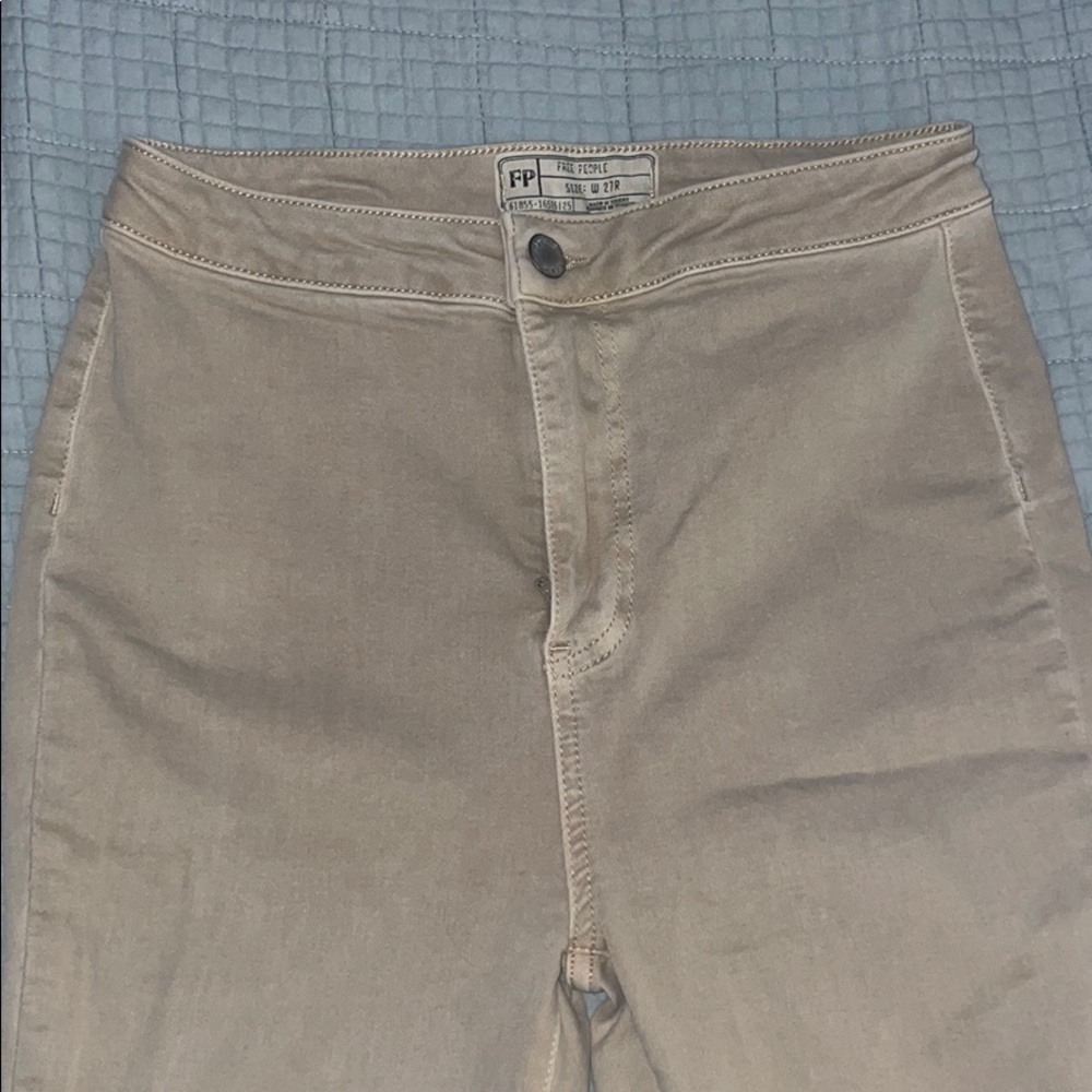 Free people tan flare jeans